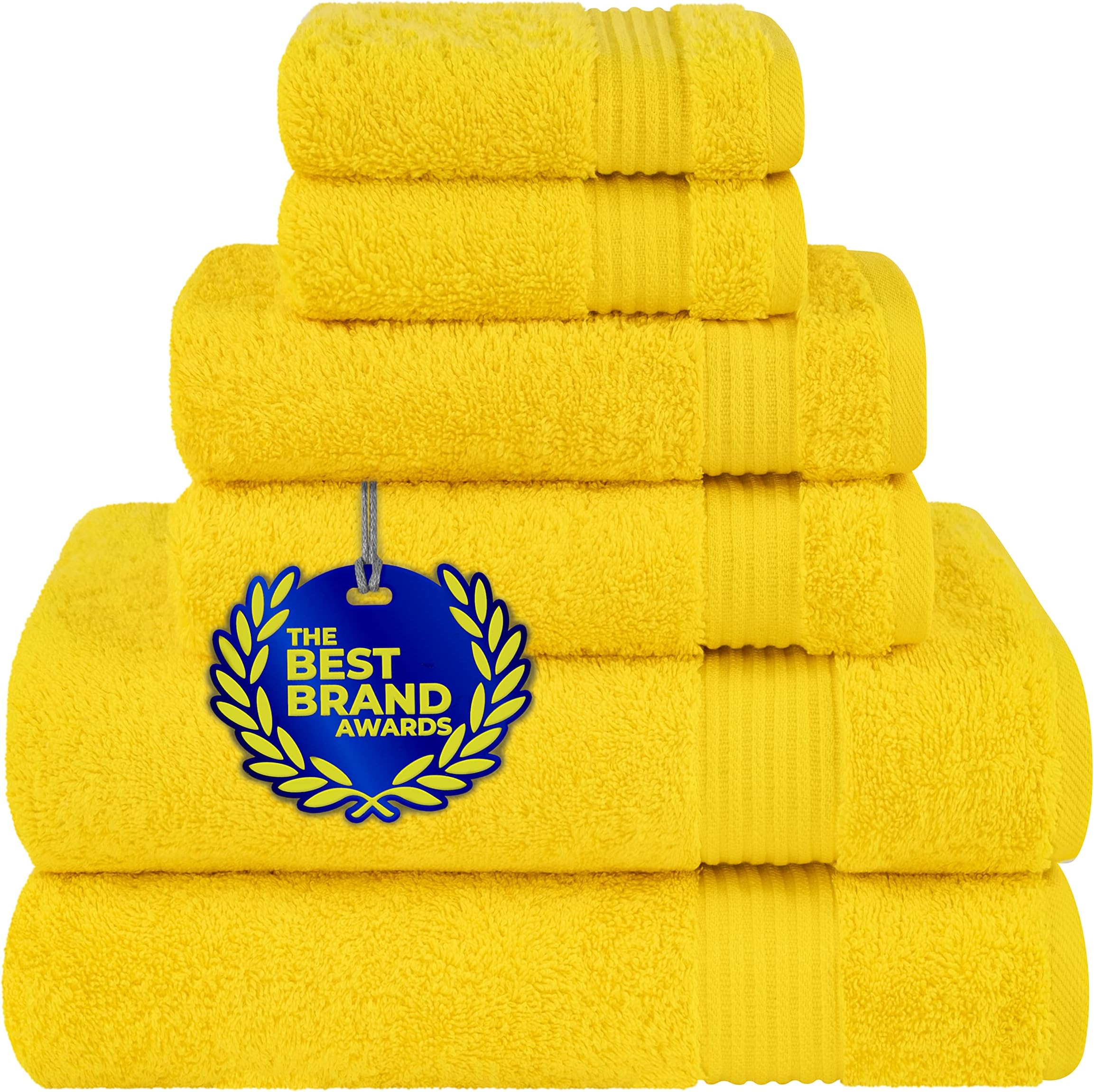 Cotton Paradise100% Cotton 6 Piece Bath Linen Sets for Bathroom