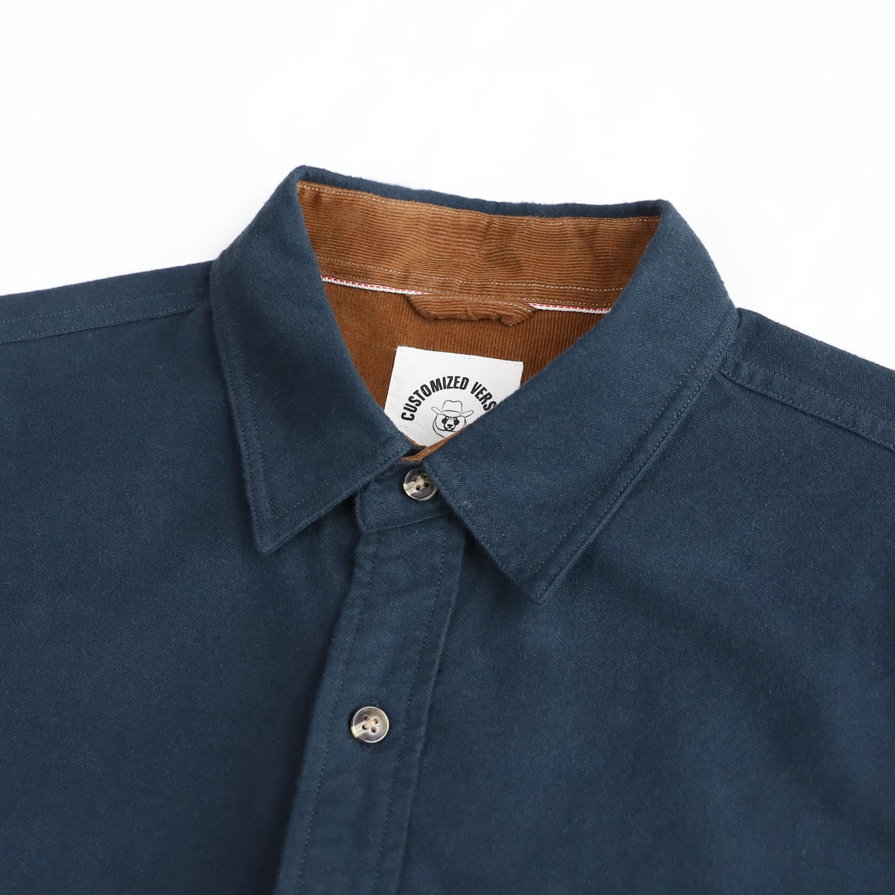 Dubinik® Camicia Flanella Uomo Quadri Camice in Flanella Uomo Regular Fit Casual Cotone Manica Lunga Bottoni Shirt in Pile