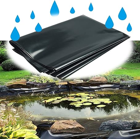 Image 7x9m Pond Liner, Highly Flexible Pond Skins, 8x10m HDPE Fish Pond Film for Outdoor Fish Ponds, Water Features, Garden Water Fountains, Waterfalls 12Mil 6x8m Heat& Aging Resistan Fish Pond Skins Image 7x9m Pond Liner, Highly Flexible Pond Skins, 8x10m HDPE Fish Pond Film for Outdoor Fish Ponds, Water Features, Garden Water Fountains, Waterfalls 12Mil 6x8m Heat& Aging Resistan Fish Pond Skins