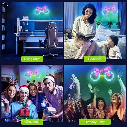 Miniatura 5 de ENUOLI Letreros de neón para tabla de surf, luz LED ondulada para dormitorio, luces nocturnas de arte de pared alimentadas por USB o pilas,