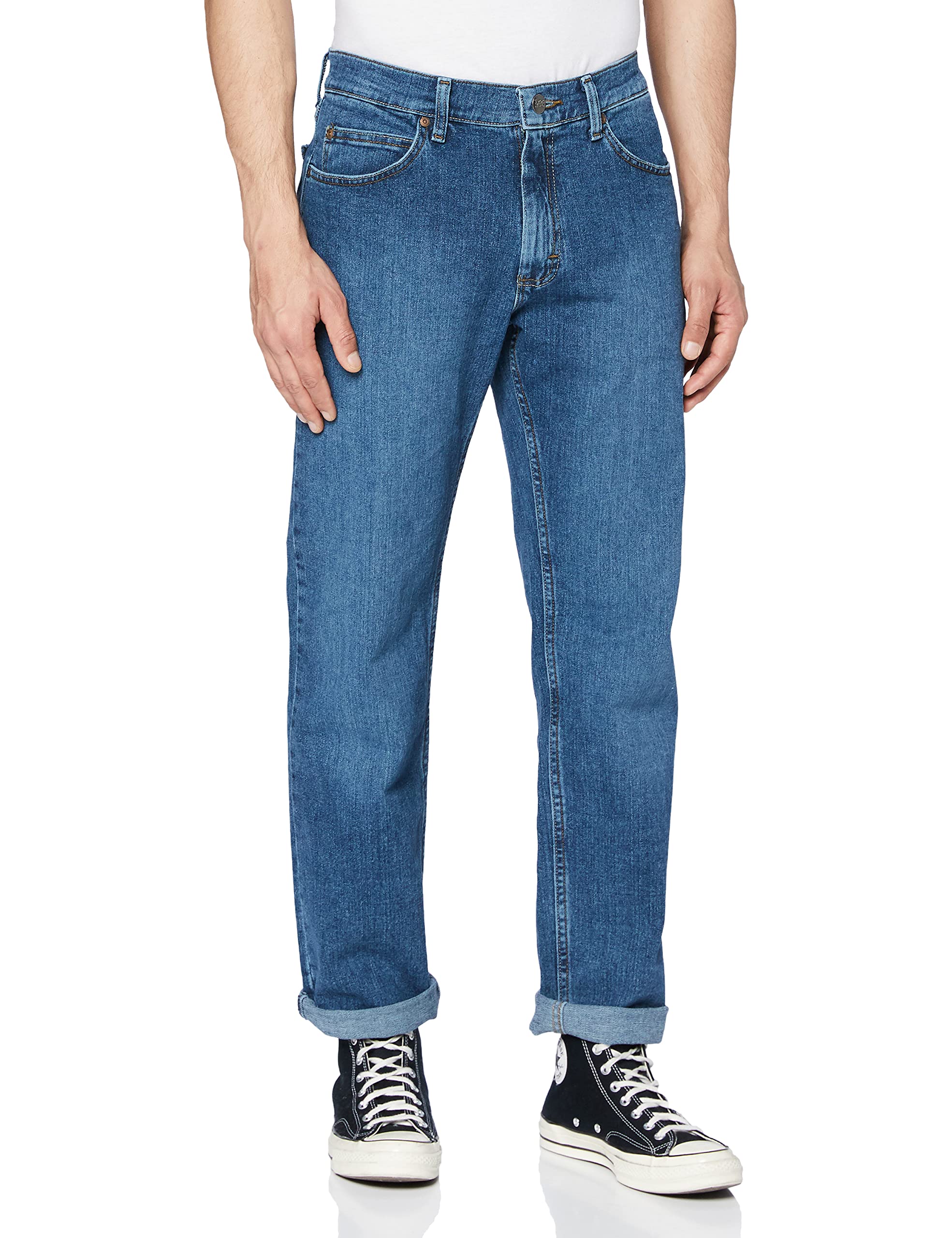 Lee Men's Legendary Regular Jeans, Stead Fast, 32W / 34L