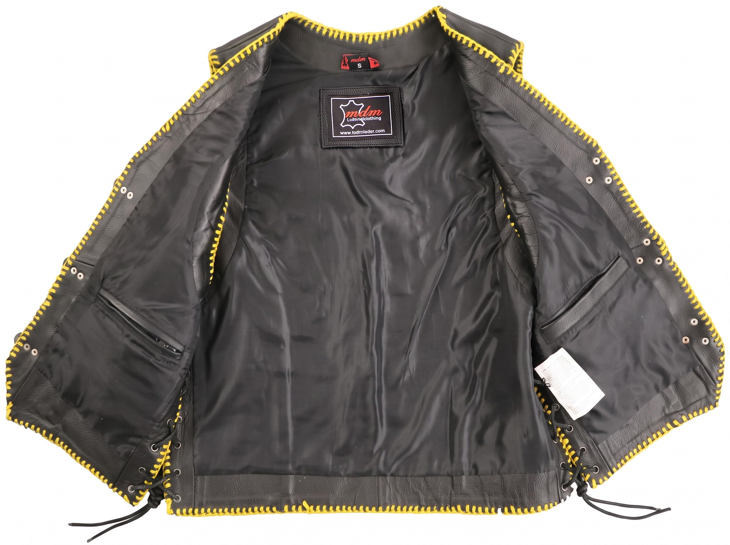 MDM Gilet in Pelle Moto Biker Chopper