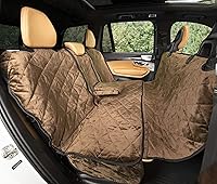 Vista 7 de Plush Paws Products Funda de asiento trasero convertible de terciopelo Costuras duraderas de diamante Funda de asiento trasero lavable e Gris