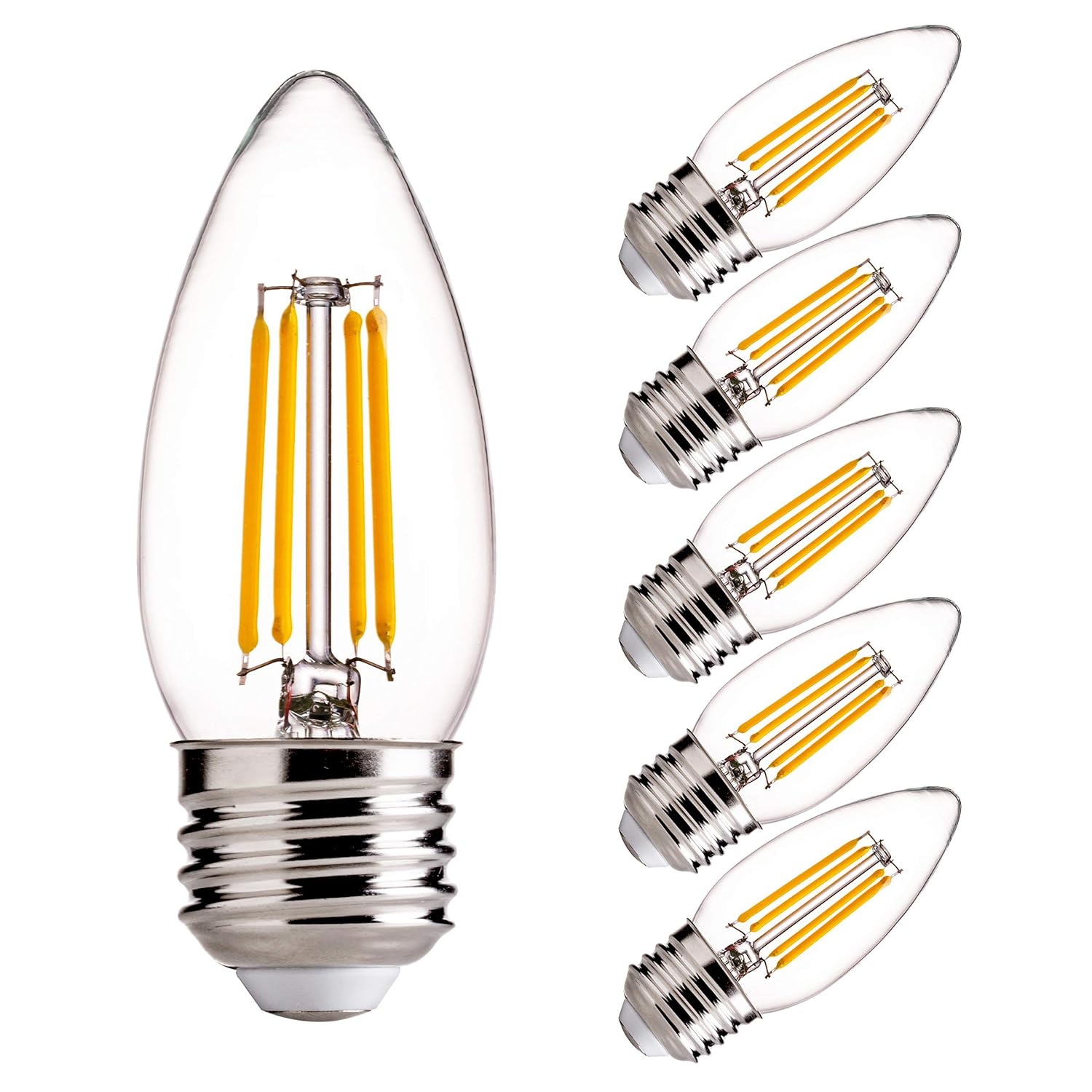 Avior E27 Bulb, E26 Screw Type 3 Lighting Modes Bulb for Hanging Light and Wall Lights (Warm White (Pack of 5))