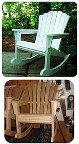 Woodcraft Plan de papel del proyecto para construir una silla mecedora Adirondack, material no incluido
