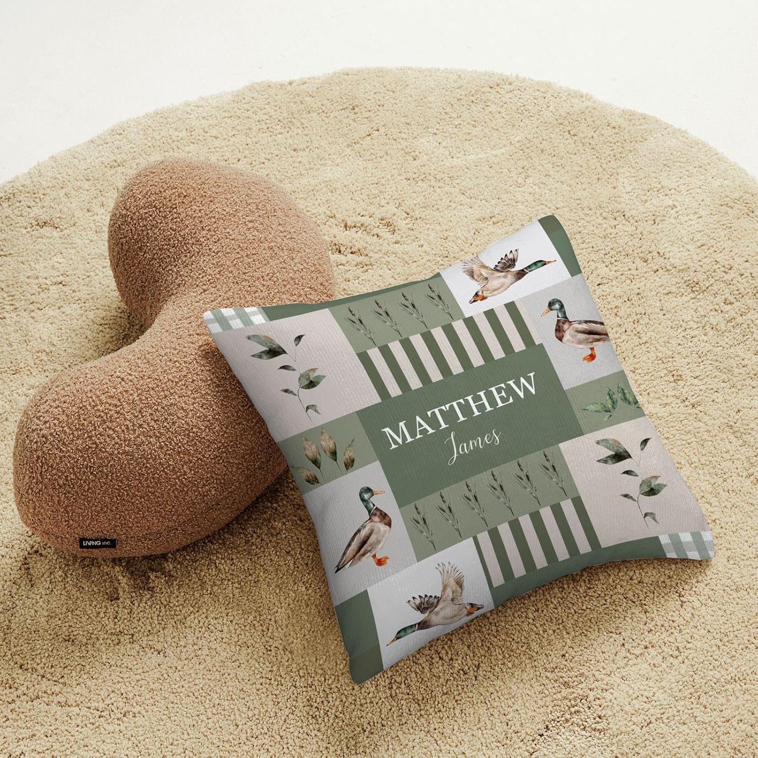 Personalized Mallard Baby Crib Bedding Set – Custom Name 3 Piece Nursery Set for Baby Girls and Boys, Soft Blanket, Fitted Crib Sheet & Pillowcase – Customized Infant & Toddler Nursery Gift