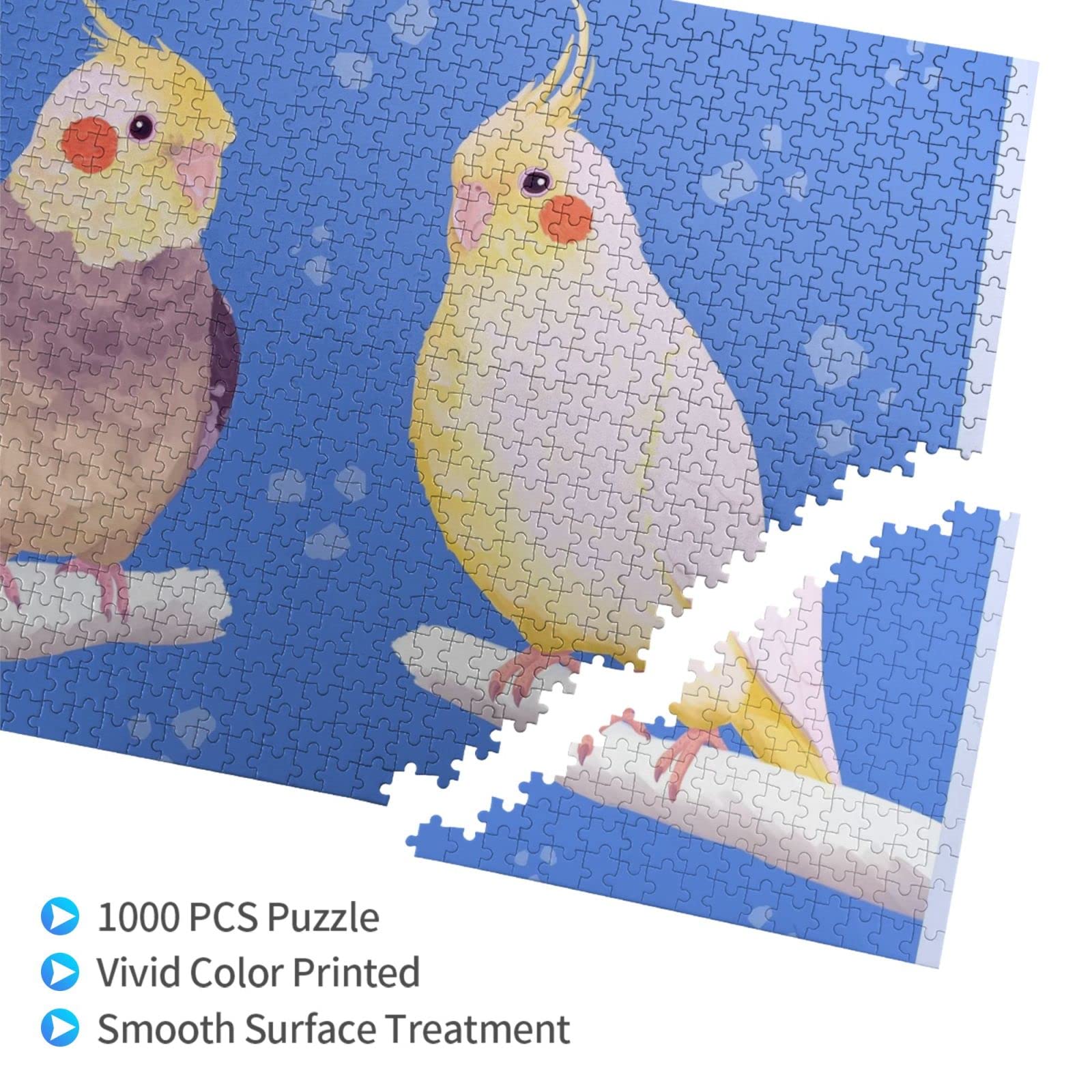 Amazon.co.jp: 1000ピース ジグソーパズル 二匹のオカメインコ 大人用