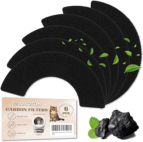 Paquete de 6 filtros de repuesto para robot de arena 4, filtros de carbón activado para caja de arena, filtros de carbón para caja de arena de