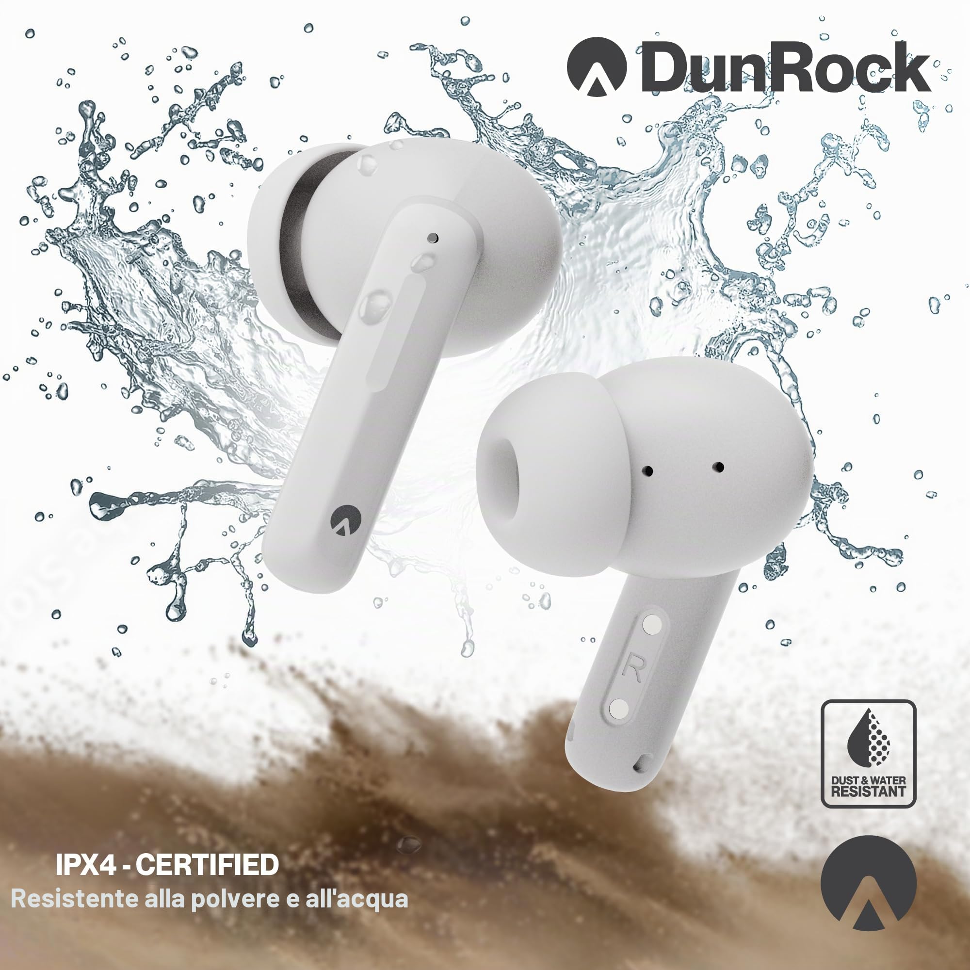 Bubble In-Ear Bluetooth 5.3 - Auricolari Senza Fili con ANC, Modalità di Trasparenza, Controllo App, Batteria 30h, Microfono ENC, Touch, USB-C, True Wireless per Lavoro, Sport e Giochi
