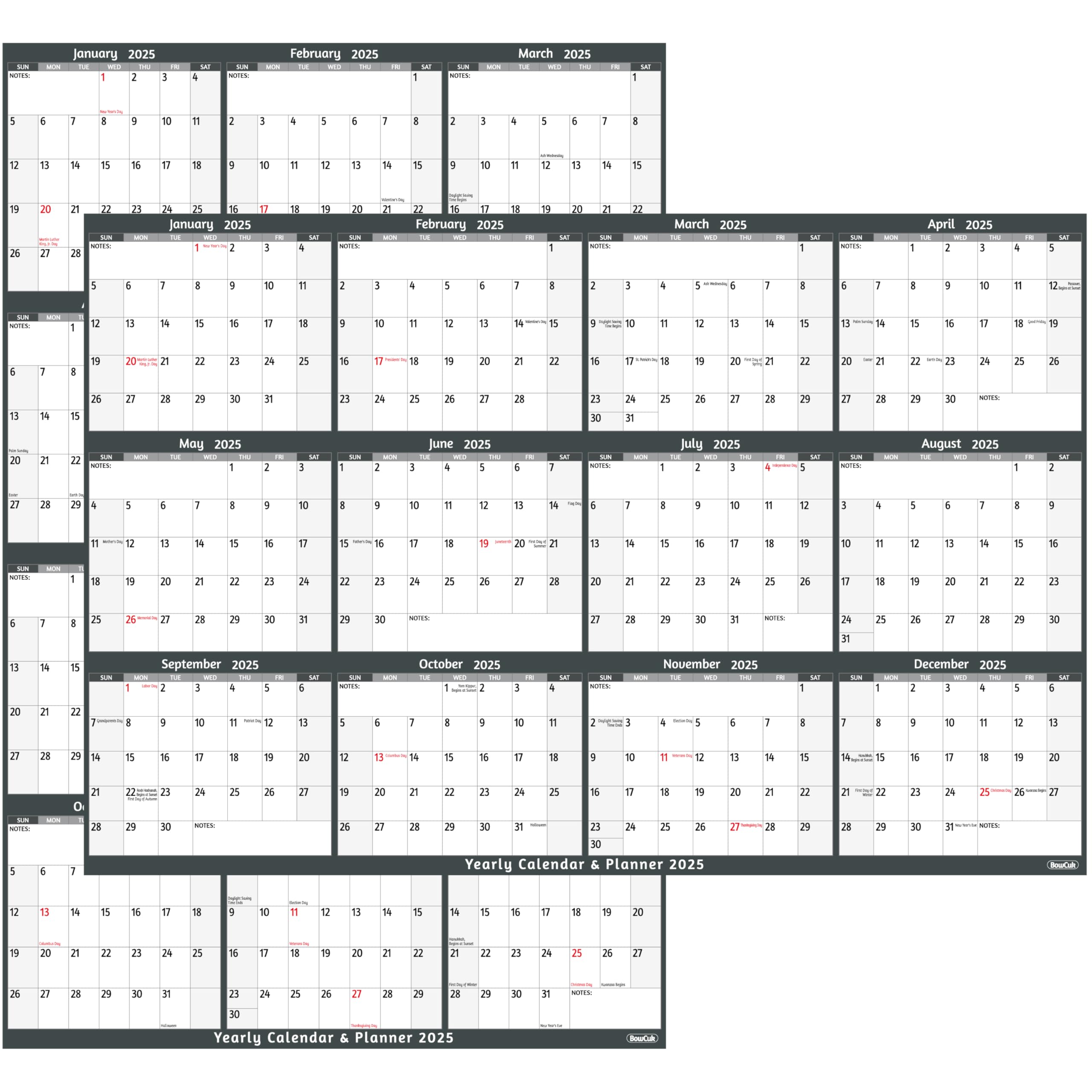 2025 2026 Dry Erase Calendar Large Yearly Wall Calendar 38 | Desertcart ...