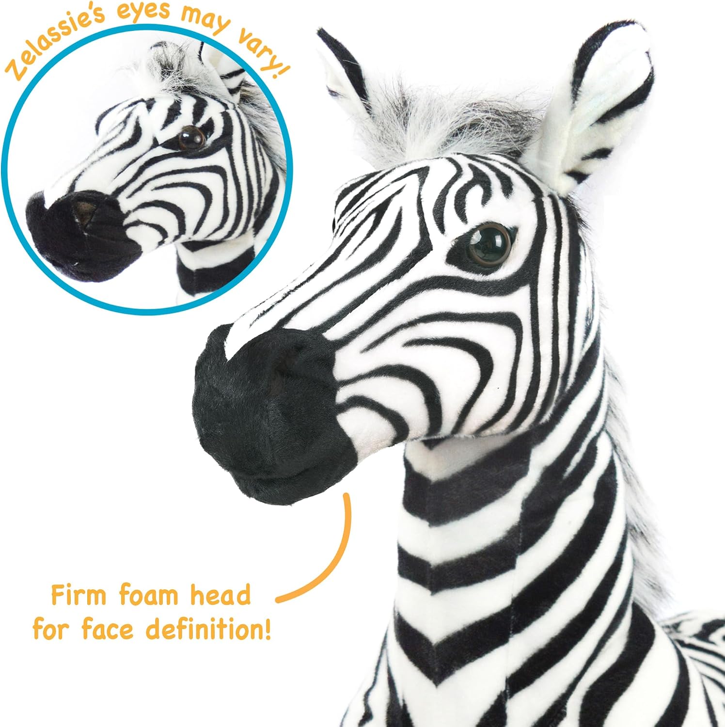 TigerHart Zelassie The Zebra - 30 Inch Stuffed Animal Plush Zebra Horse Pony