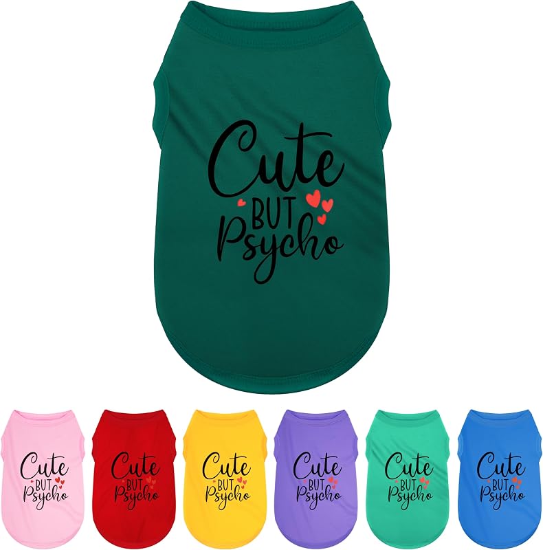 Camiseta regata para cães Paiaite em poliéster, estampa divertida, Verde-escuro tamanho M