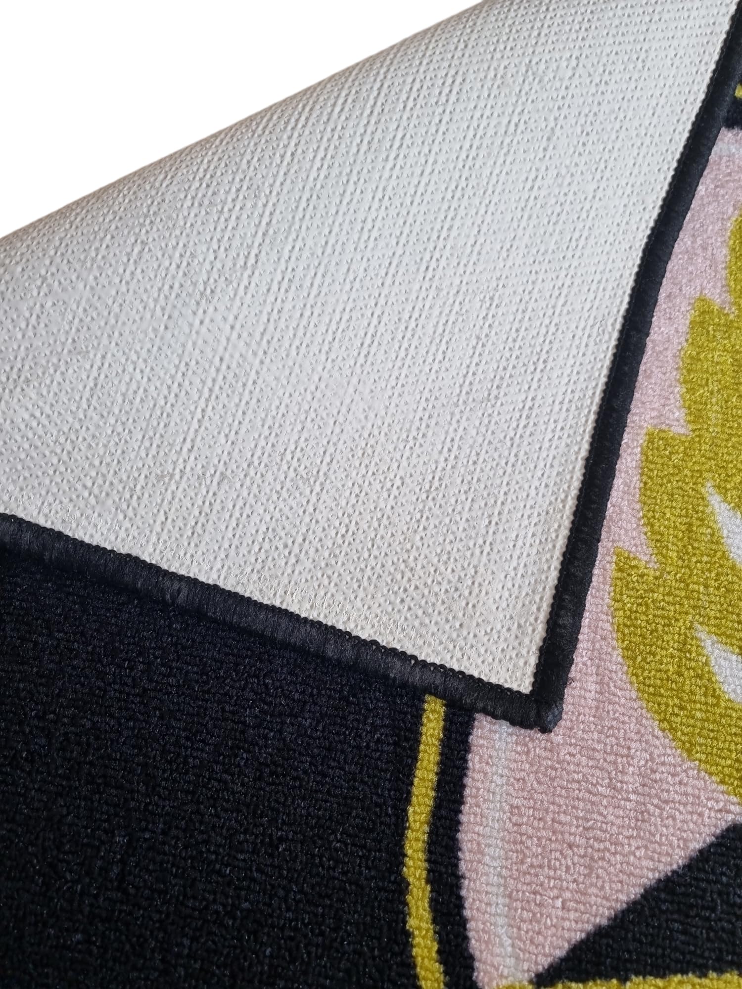 Tappeto scendiletto rettangolare compatibile con Palermo Calcio Nero 80 x 120 cm