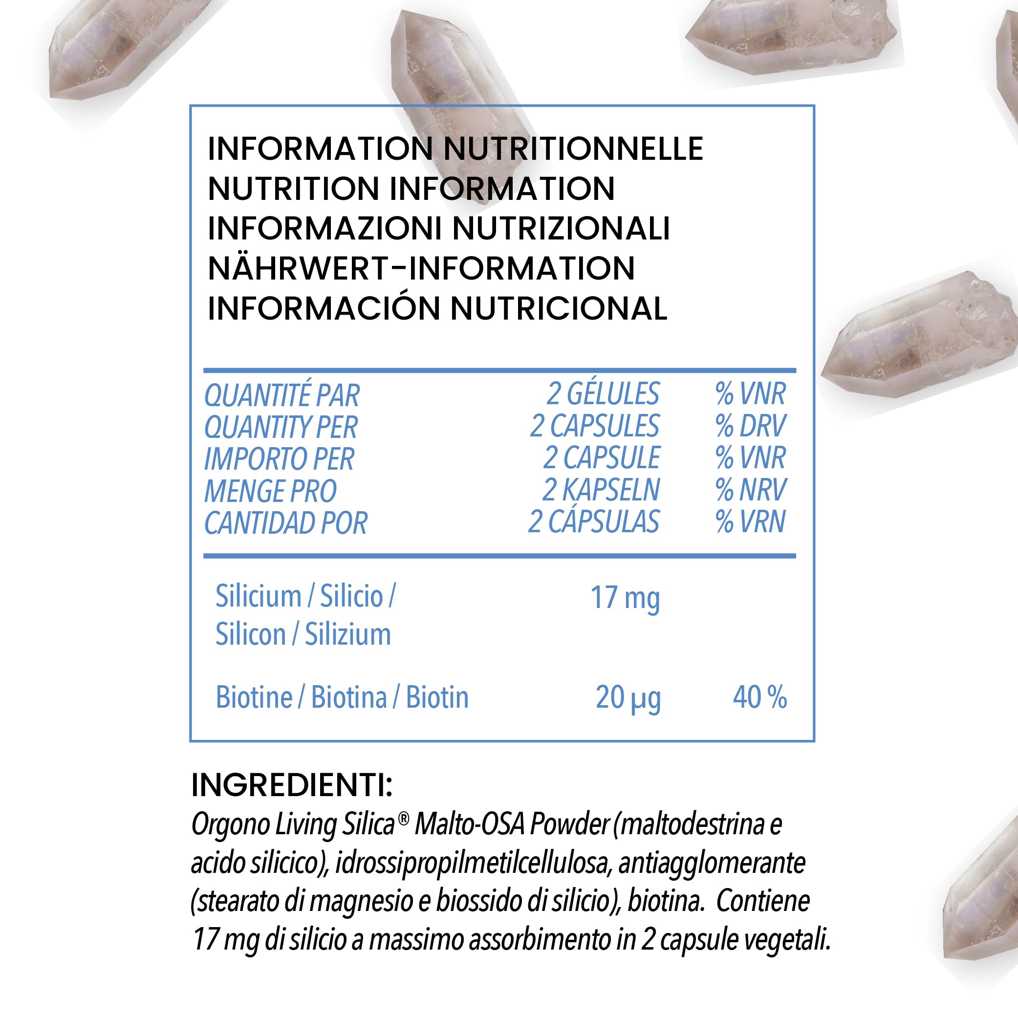 G7 Neuro Salute. Supplemento favorisce la concentrazione e la memoria e contribuisce rimozione di metalli pesanti. Silicio e magnesio biotina. 120 capsule.