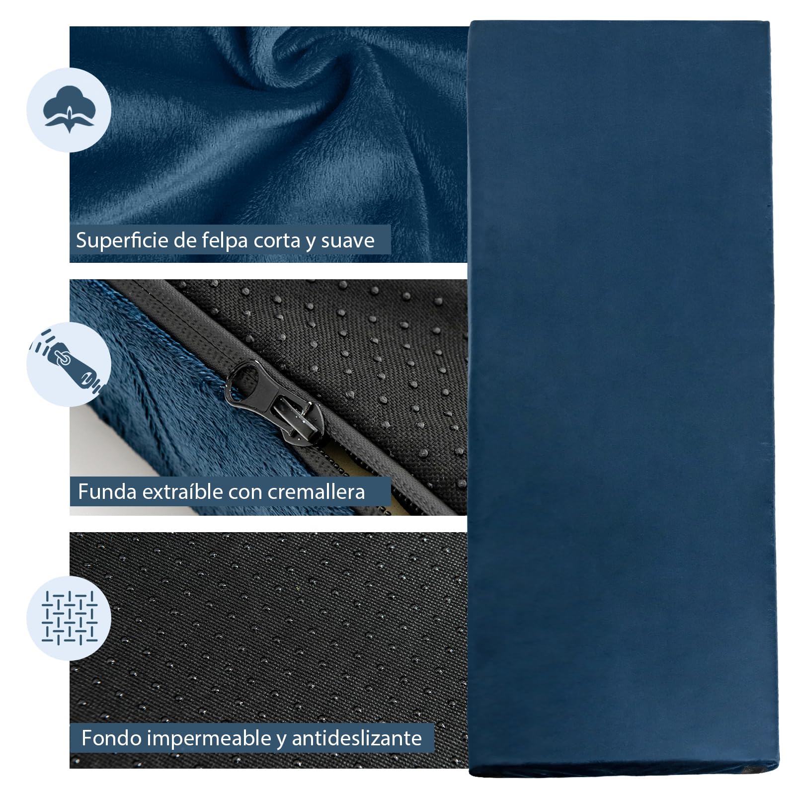 GOPLUS Colchón de Espuma Viscoelástica para Camping, Colchoneta Portátil Enrollable con Fondo Antideslizante, Bolsa de Viaje, Esterilla Impermeable para Coche Camión