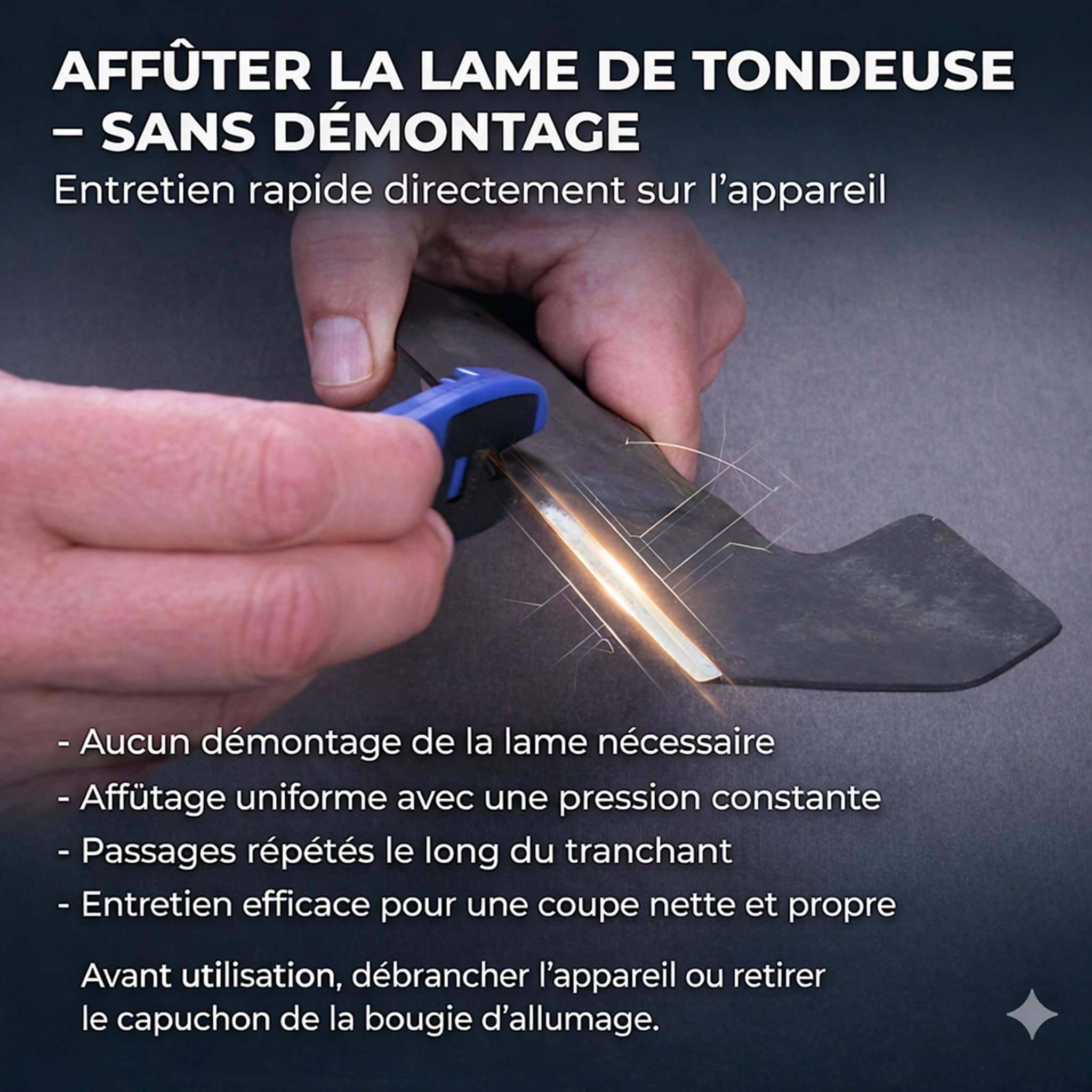 Affûteur de couteaux, aiguiseur de ciseaux, manuel, portable, set de 4 pièces