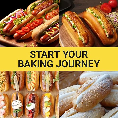 Miniatura 6 de Molde de silicona para pan de baguette de 6 cavidades, molde antiadherente para hornear hoagie y molde para bollos para perros calientes, molde para