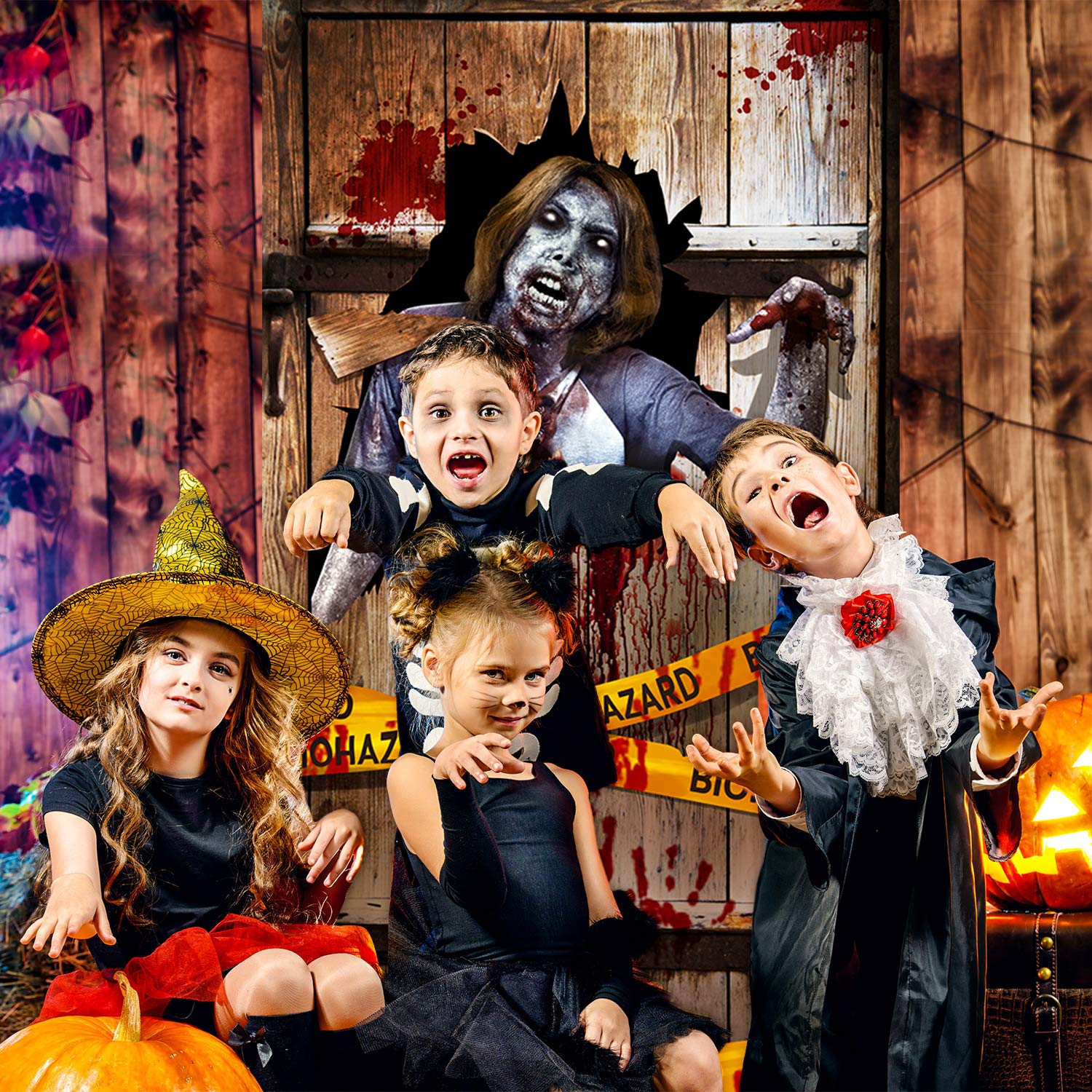 3 Panneaux D'horreur Halloween Bouuh® - Décorations Extérieures Ou Intérieures, Résine Imperméable | Pour Maison, Jardin, Soirée Effrayante