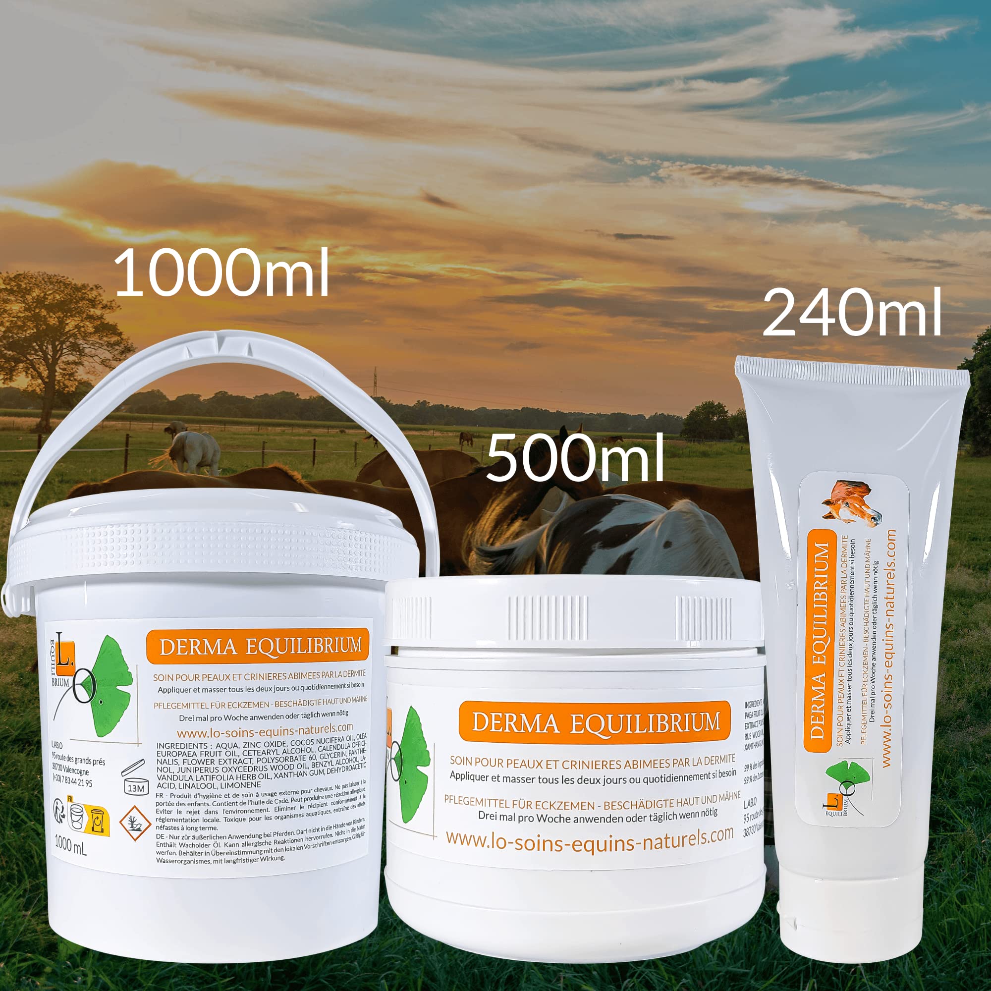 Derma Equilibrium - 500 mL - Soin Naturel de la dermite chez Le Cheval