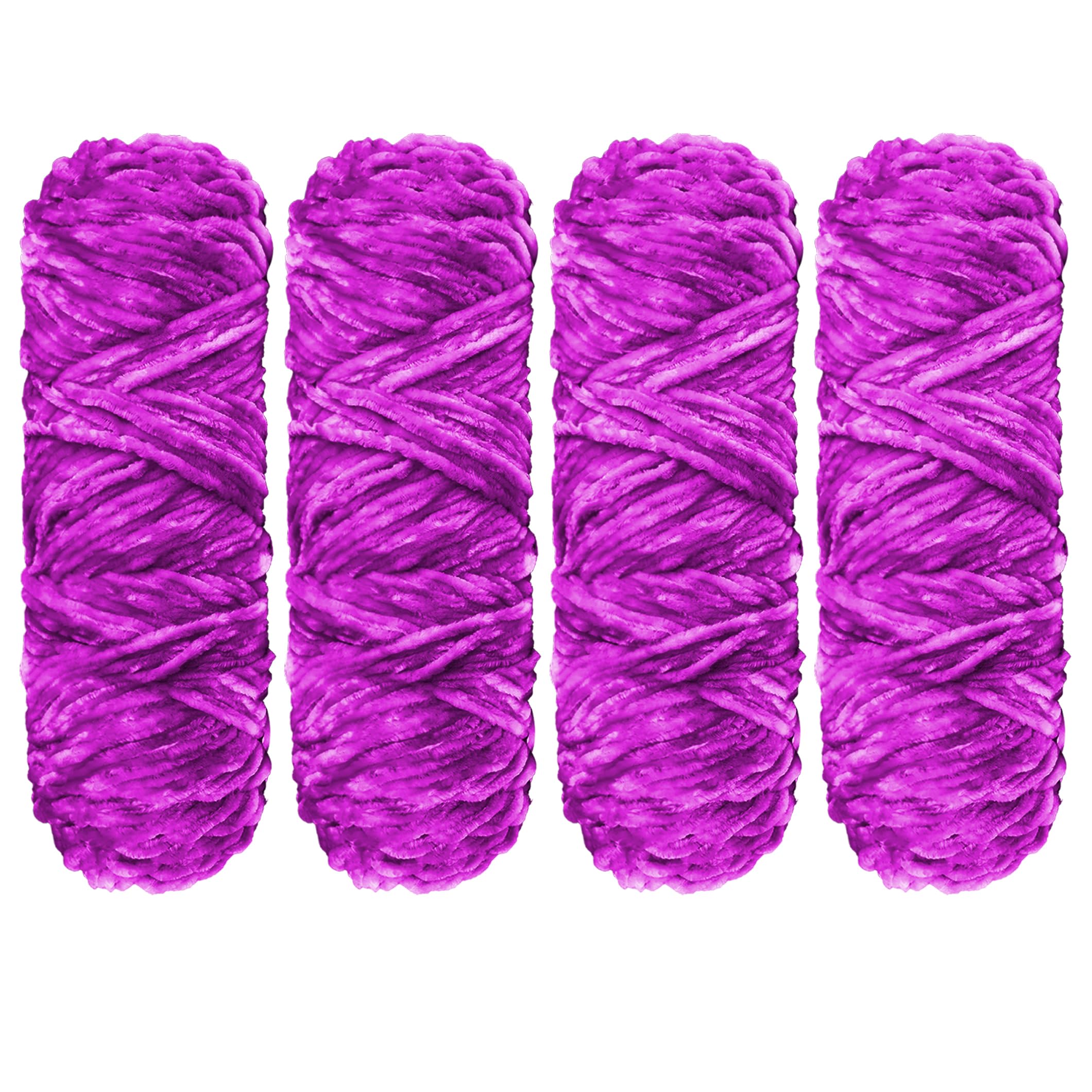 YINVA Wolle Zum Häkeln 400g(4pcs×100g) Flauschige Wolle Velvet Babywolle Weiche