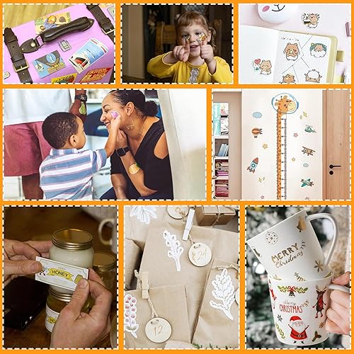 Miniatura 6 de 20 piezas de papel adhesivo para impresora de inyección de tinta, papel adhesivo de vinilo imprimible que se seca rápidamente colores vivos, vinilo