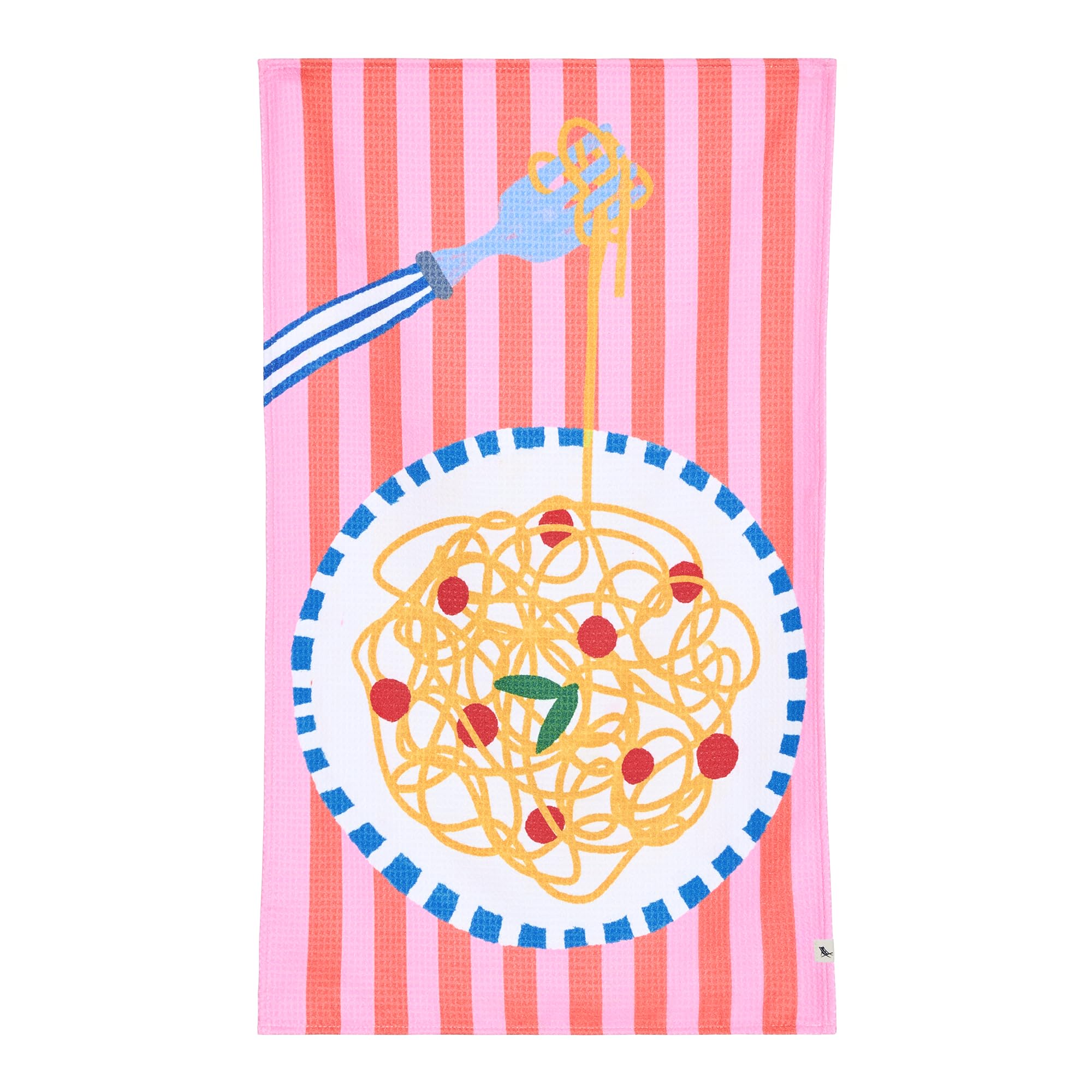 Dock & Bay Tea Towels - Quick-Drying Dish Towels in Thick Waffle Fabric - Medium Size 75x45cm, 29x17 - Spaghetti No Regretti