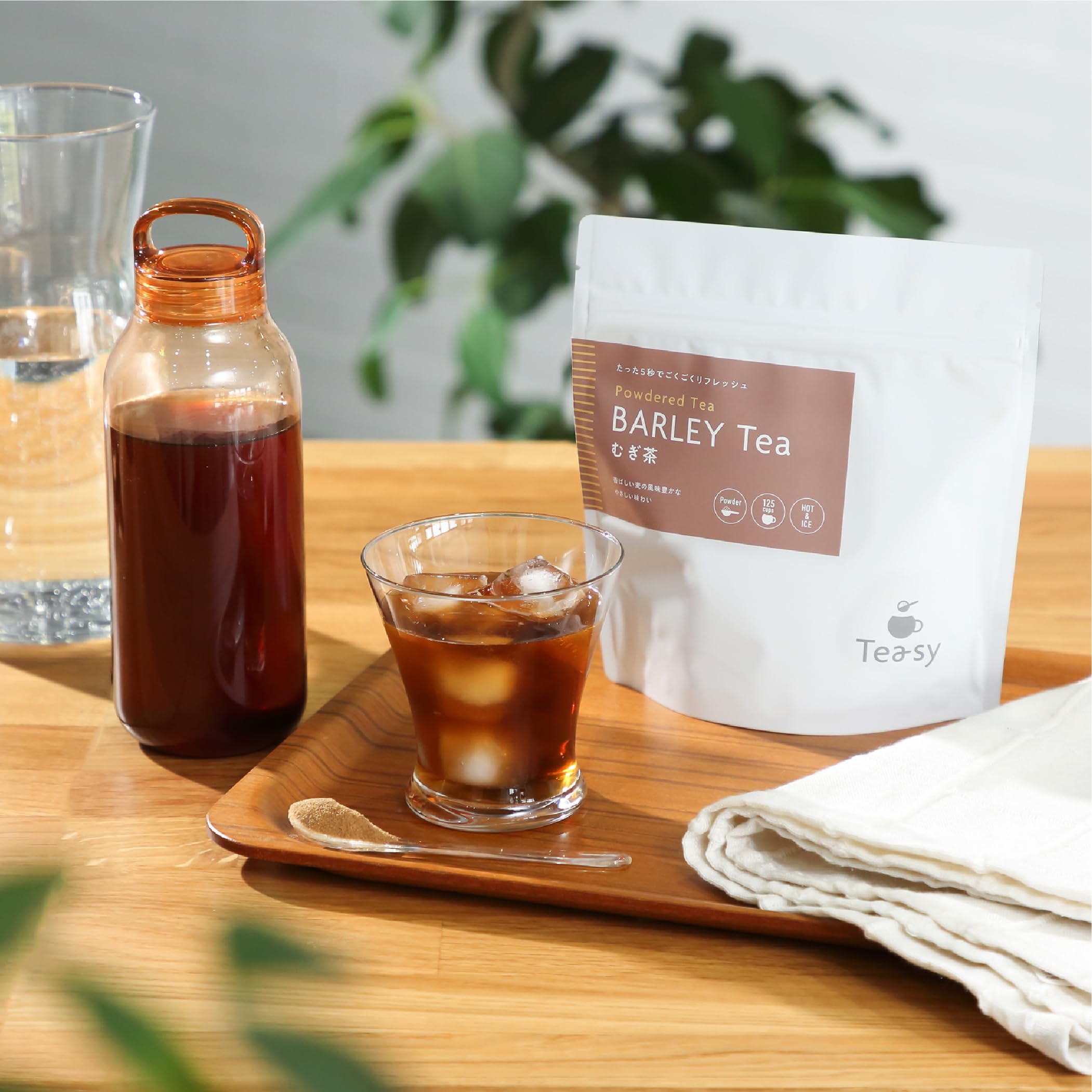お茶の素 Amazon.co.jp: Tea-sy 麦茶 粉末 パウダー 100g 国産大麦100% 無着色