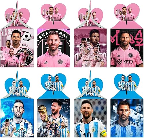 12 cajas de regalo de fiesta de fútbol, suministros de fiesta de cumpleaños de fútbol para decoraciones de fiesta