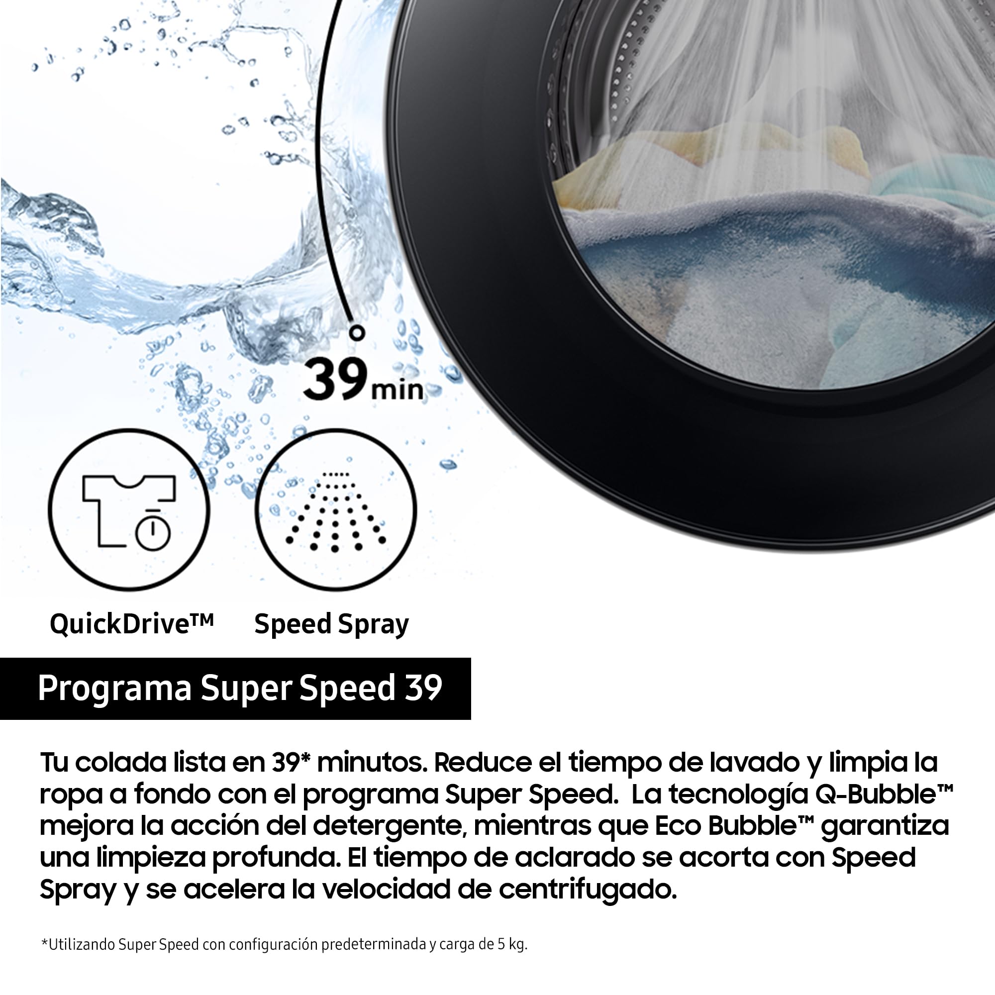 Secadora de condensación Samsung DV80CGC0B0THEC 60 cm 8 kg Blanco con SmartThings e Inteligencia Artificial