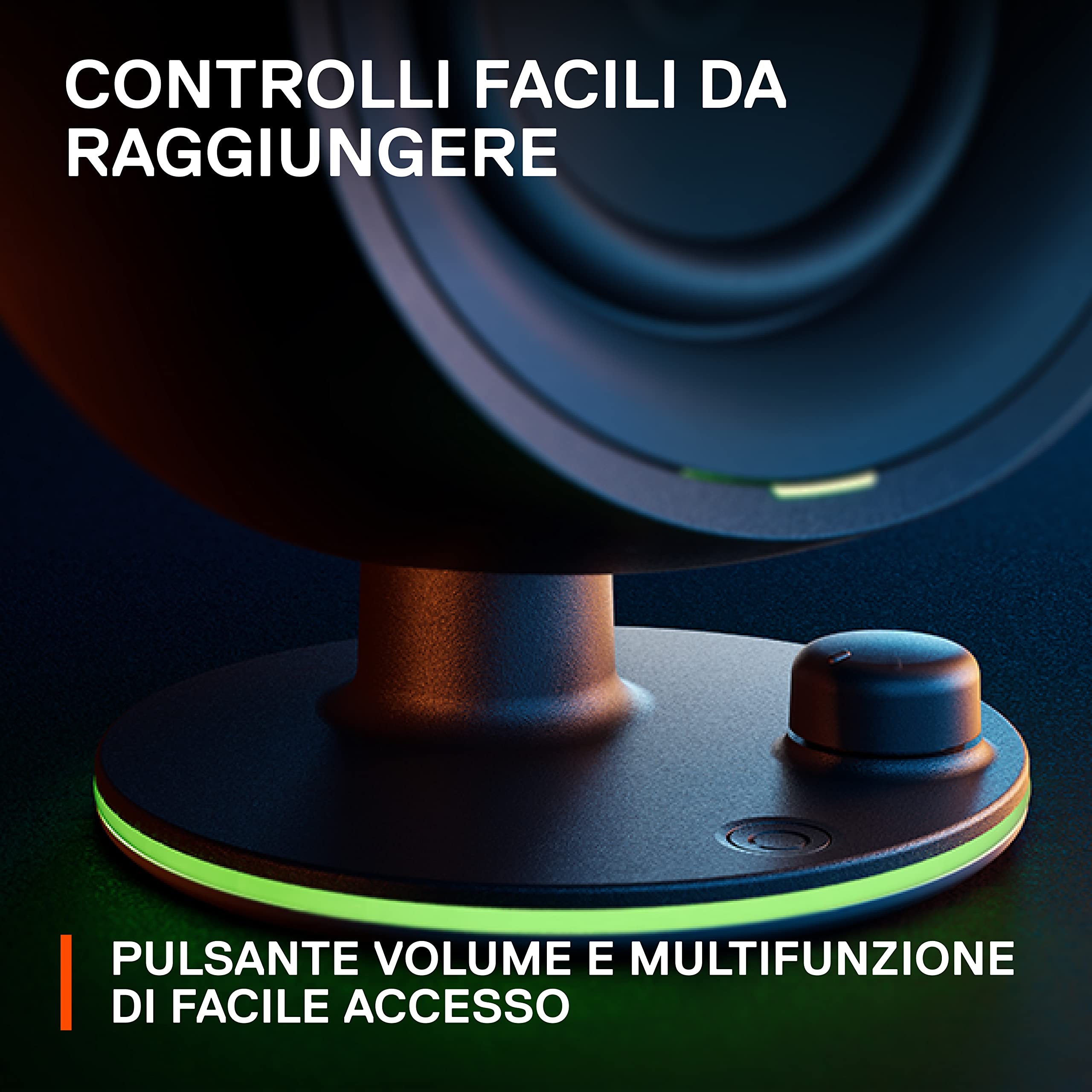 SteelSeries Arena 7 - Altoparlanti da gaming 2.1 illuminati - Design a 2 vie - Bassi potenti, subwoofer - Illuminazione RGB reattiva - USB, Aux, Ottico, Cablato - Bluetooth