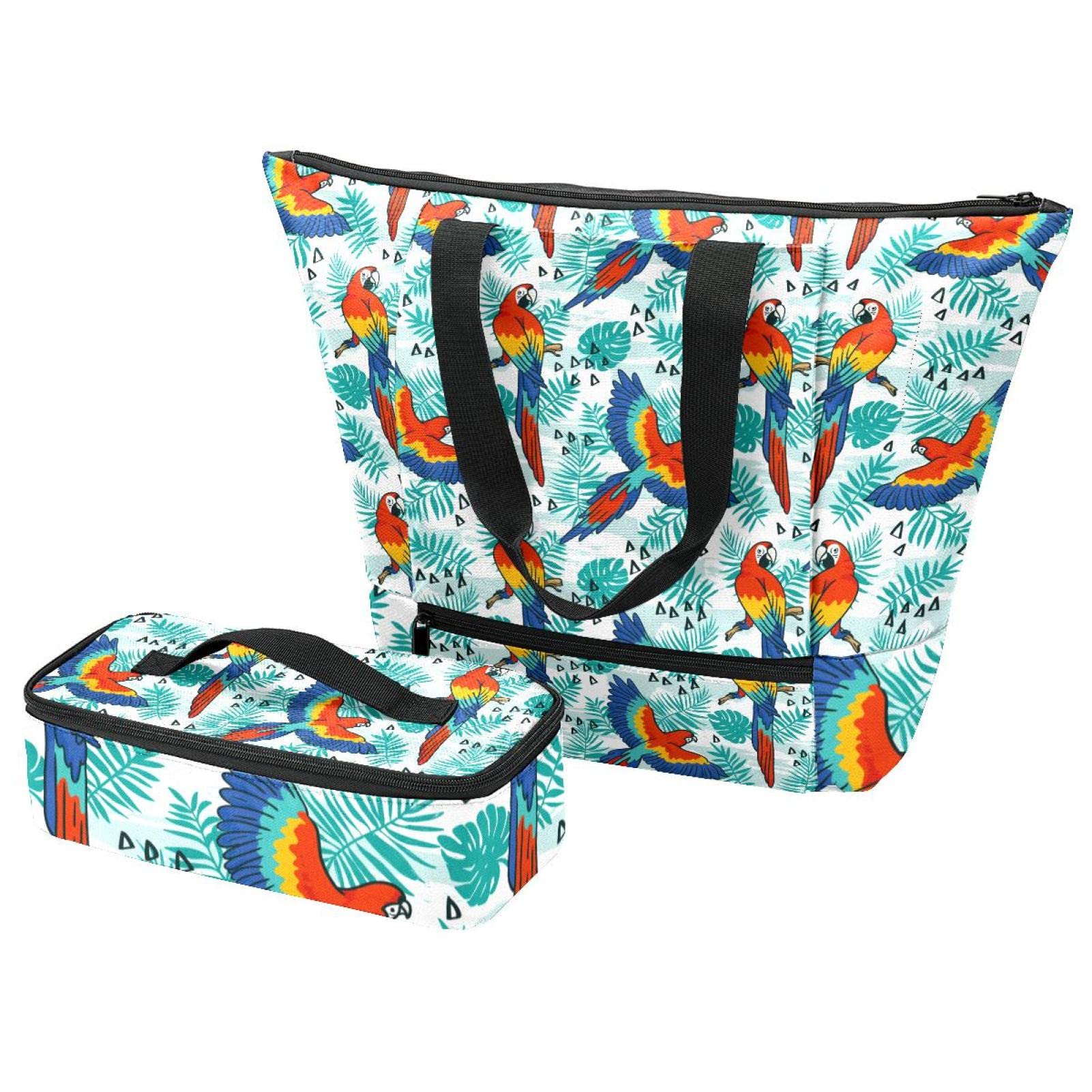 Boîte à déjeuner et sac fourre-tout oiseaux et palmiers taille unique - 8