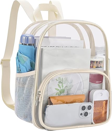 Miniatura 8 de Fahsion - Mochila pequeña para niñas, mochila impermeable para el trabajo, viajes de seguridad, conciertos y eventos deportivos, Rojo,