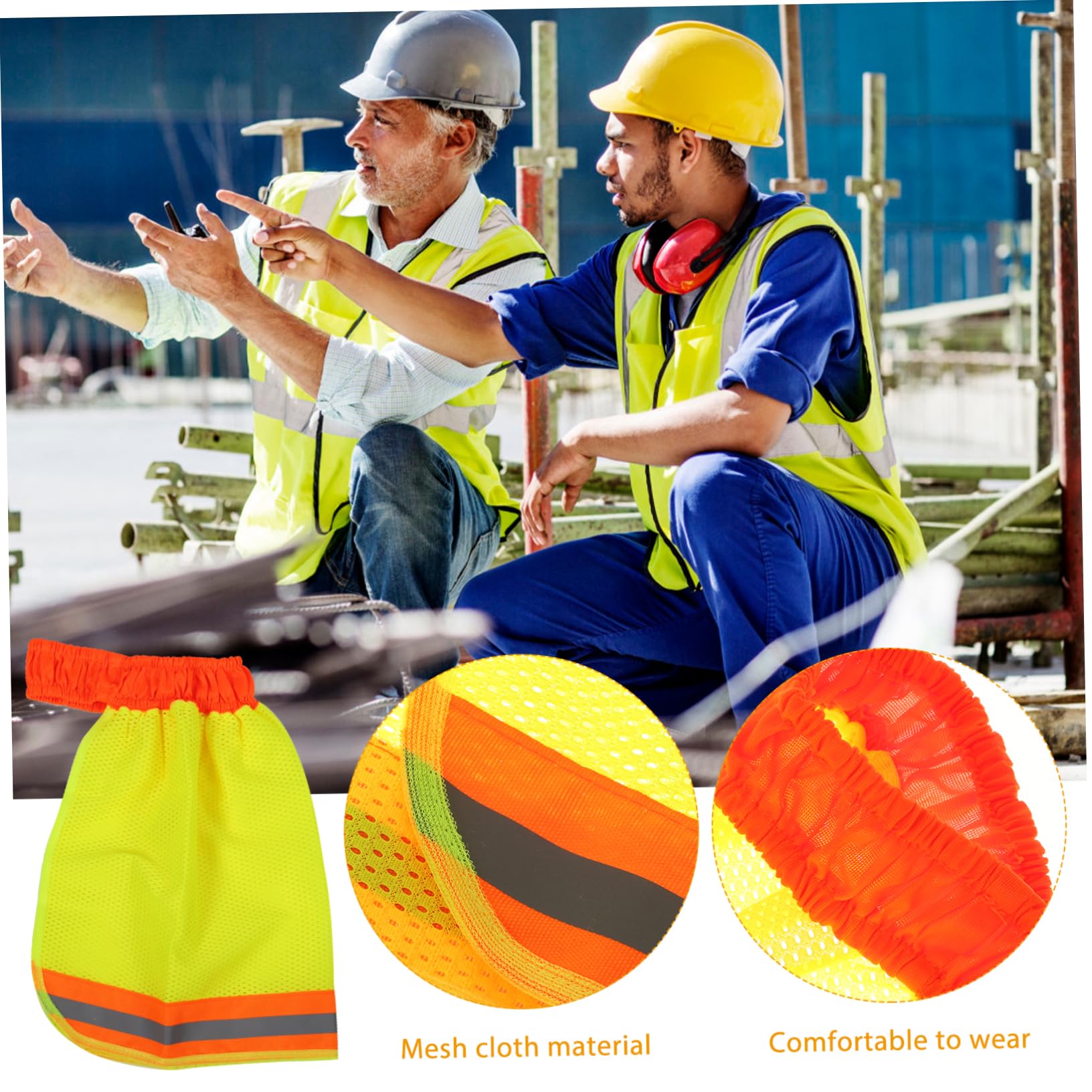 VILLCASE Casco Di Sicurezza Riflettente Cappello Di Sicurezza Protezione Solare Protettore Casco Da Sole Uomini Visiera Bordo Ombrelloni Panno Per Parasole Scudo A Piena