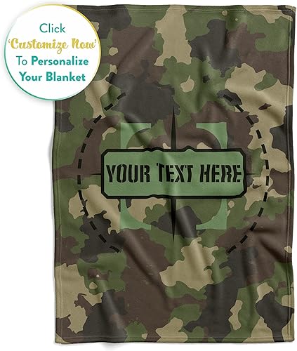 Miniatura 2 de Manta de camuflaje personalizada, se envía al día siguiente, impresa en Estados Unidos, manta de forro polar suave o sherpa, manta de camuflaje