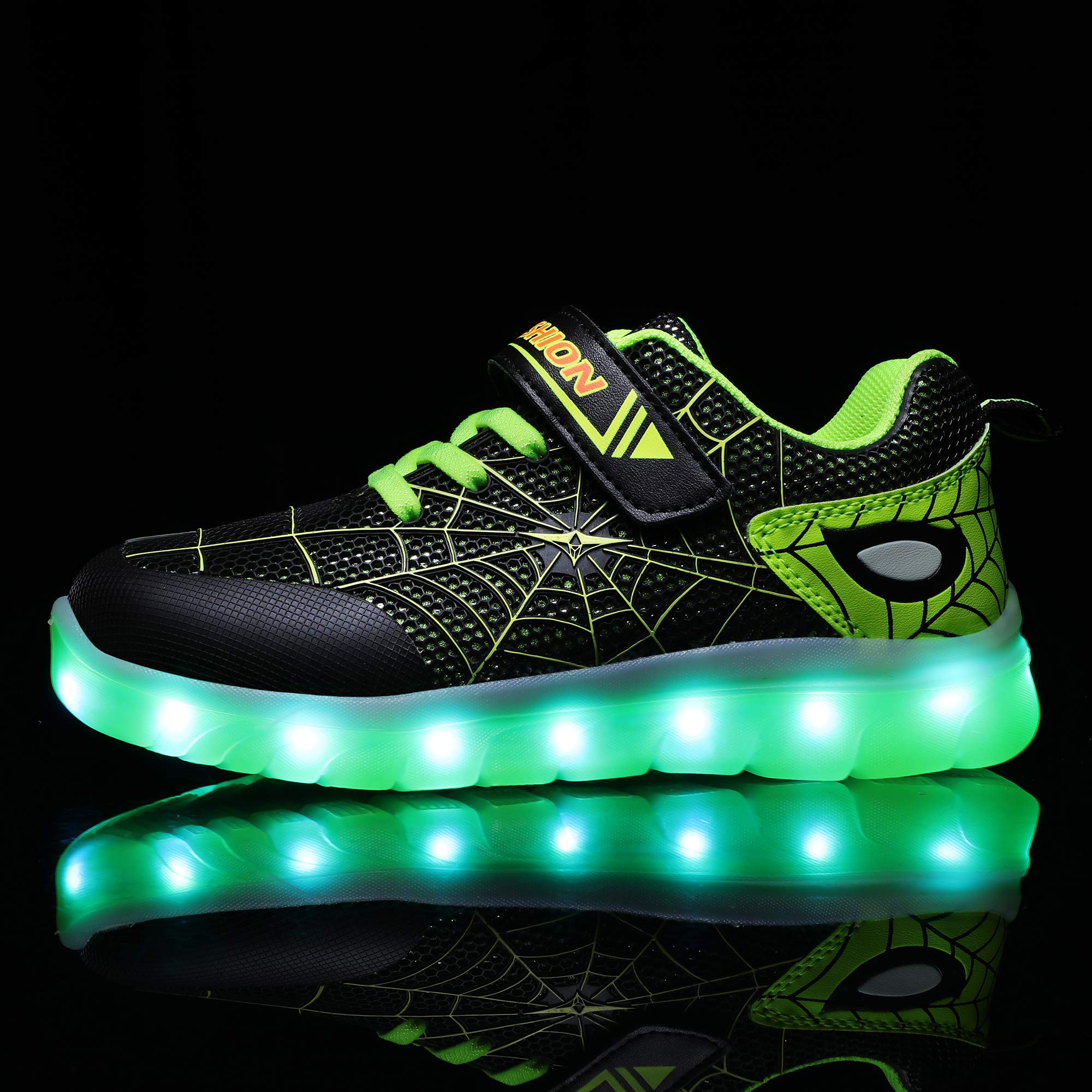 Mixte Enfants LED Chaussures de Sport 7 Changement de Couleur Chaussure de Mutilsport USB Rechargeable LED Lumineuse Baskets Mode Respirante Running Sneakers pour Garçons et Filles