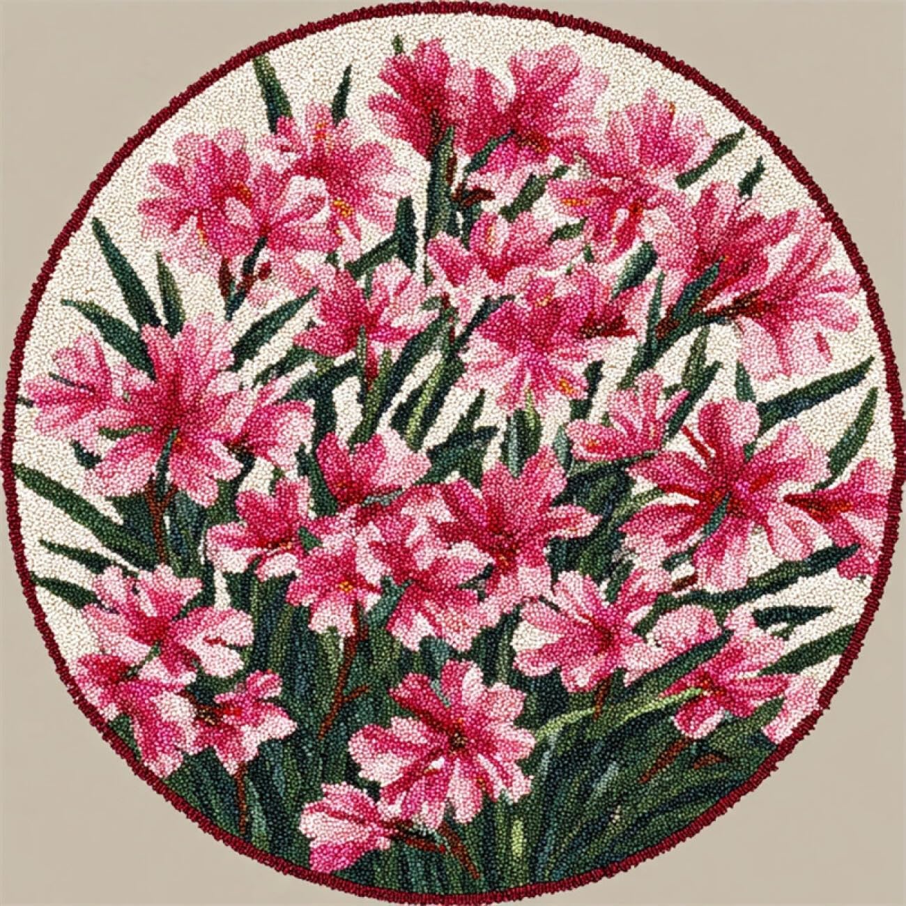Kitquiver Tapestry Kits for Adults Pink Flowers 100x100cm