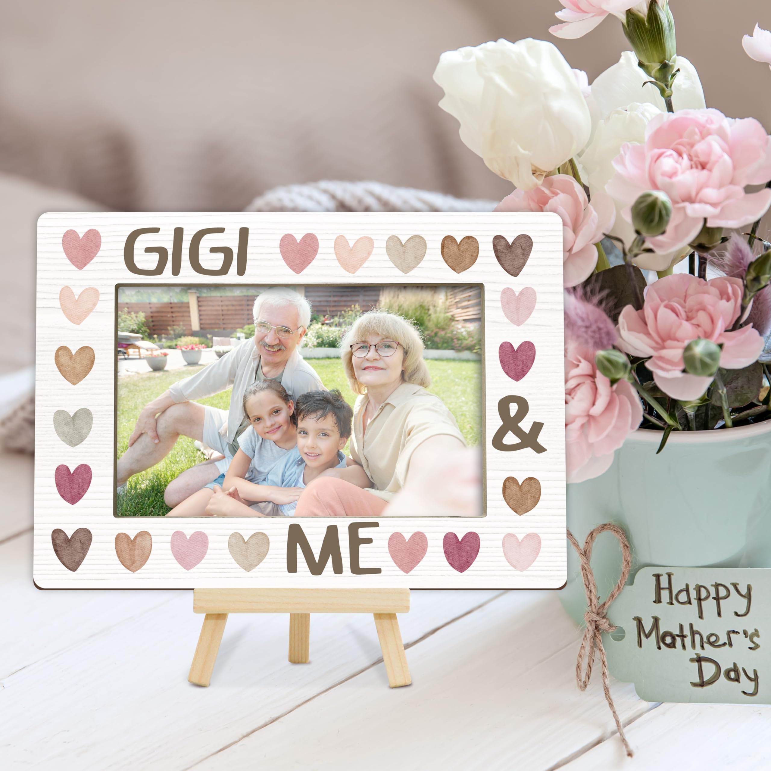 Gigi & Me Picture Frame, Gifts for Grandma, Grandparents Day Mother's Day Photo Frame Gifts from Grandchildren, Mommy Birthday Gift (4x6-Horizontal) A07