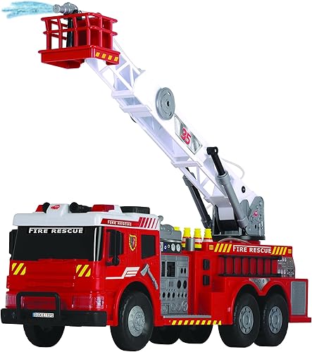 Miniatura 9 de Dickie Toys - Camión de bomberos RC de luz y sonido de 24" con bomba de trabajo