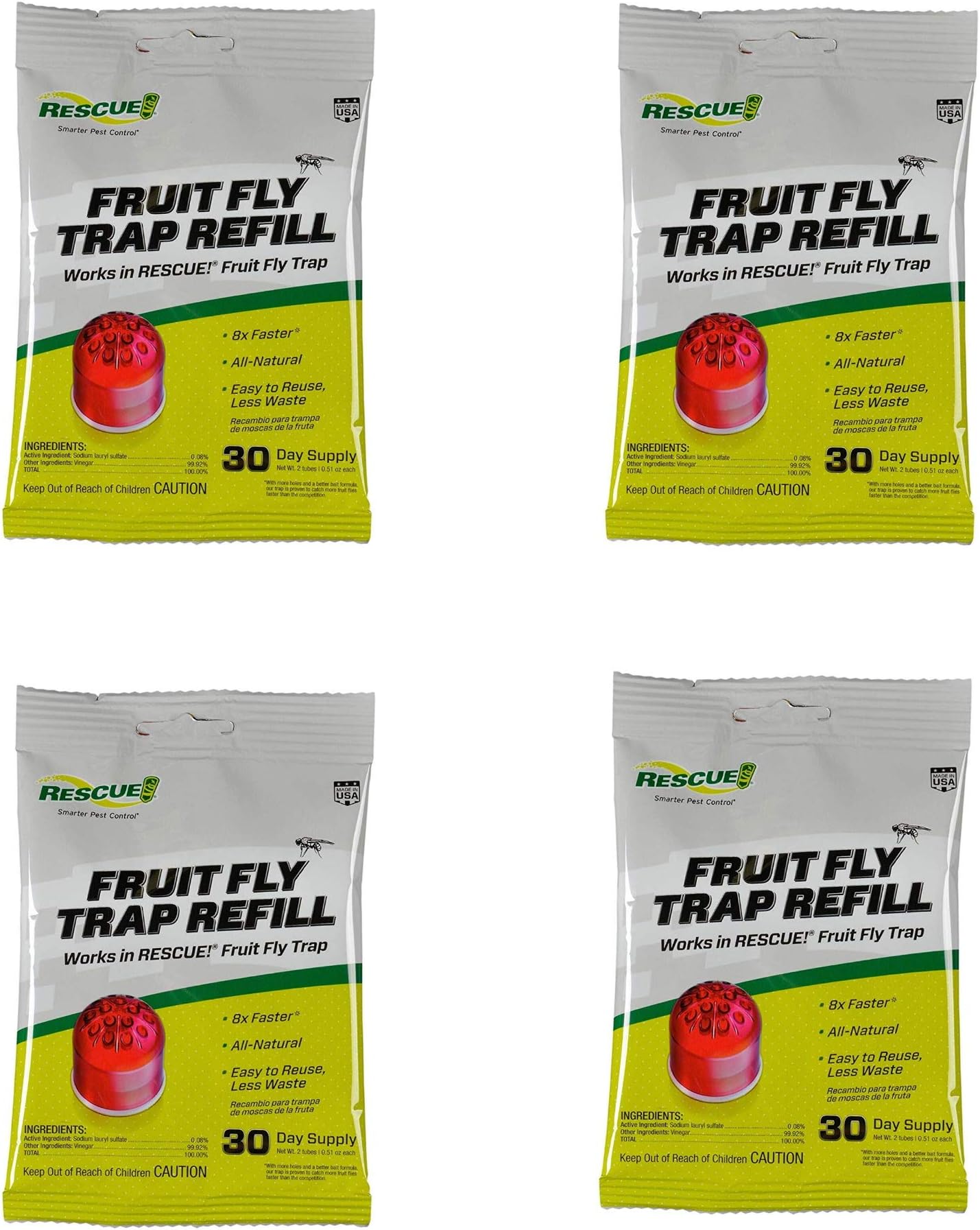 RESCUE! Fruit Fly Trap Bait Refill 30 Day Supply 2