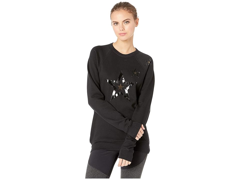 

Ultracor Boyfriend Duochrome Pop Star Sweatshirt (Nero Patent/Nero) Women's Sweatshirt, Black