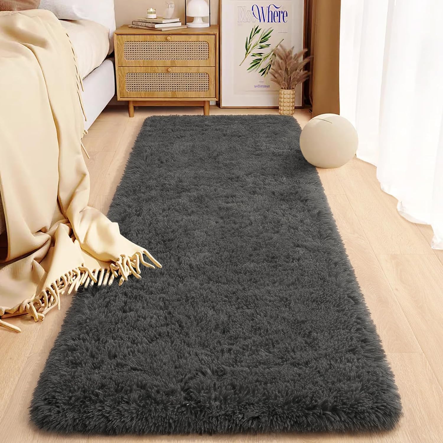 2x4 Feet Long Bathroom Rugs Washable Non Slip, Grey Bath Mat for Bathroom Floor Tub, Soft Absorbent Quick Dry Mats for Shower, Bathtub,Home Decor-image-28
