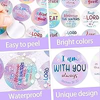 Vista 3 de Geyee 600 piezas de calcomanías religiosas cristianas para niños, calcomanías de fe en Jesús, calcomanías de forma de Pascua, calcomanías
