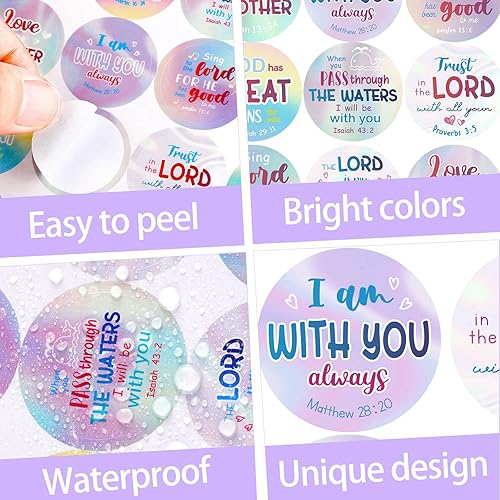 Miniatura 3 de Geyee 600 piezas de calcomanías religiosas cristianas para niños, calcomanías de fe en Jesús, calcomanías de forma de Pascua, calcomanías