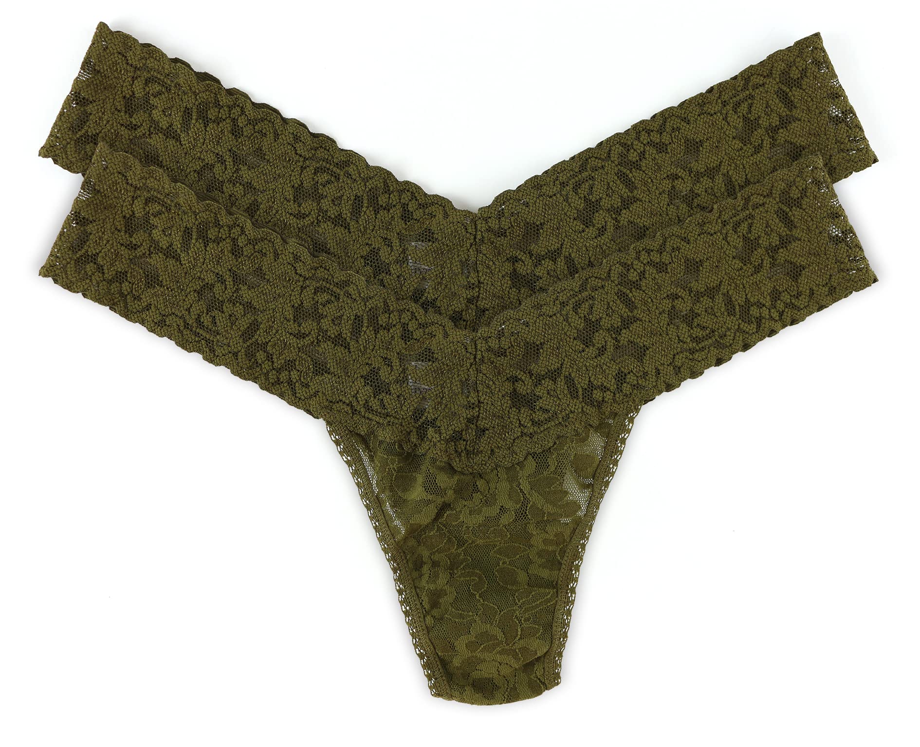 Hanky Panky Low Rise Thong - Tanga de Cintura Baja para Mujer, de Encaje, Signature Lace elástico, Talla única, Multicolor (3 Unidades)