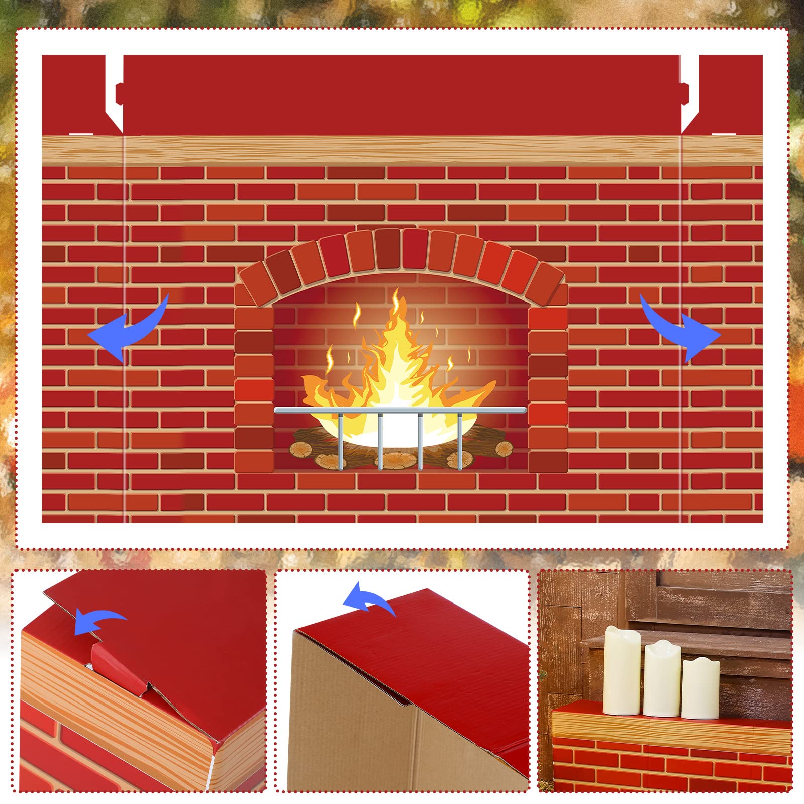 Gisgfim Roter Backstein-Hintergrund Rolle – 30 M X 129,5 Cm, Kunststoff, Wasserdicht, Für Pinnwände & Deko