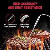 Vista 5 de ThermoPro TP20 500FT Wireless Meat Thermometer with Dual Meat Probe, Digital Cooking Food Meat Thermometer Wireless for Smoker BBQ Grill Thermometer