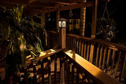 Miniatura 4 de VOLT Luz LED de latón fundido de 12 V (bronce) de 4 x 4 pulgadas, luz superior de poste para exteriores, 2700 K, blanco cálido, 100 lúmenes para