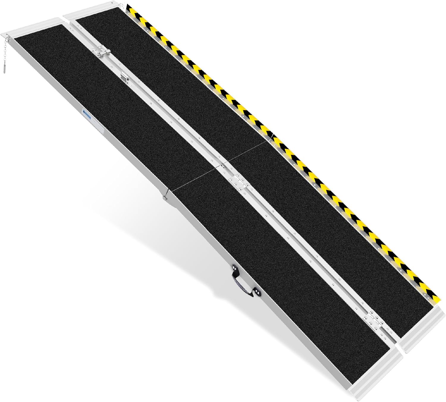 8FT Portable Wheelchair Ramp, Non-Slip Aluminum Folding Handicap Ramp, 600 LBS Capacity Door Threshold Ramps for Home Steps, Scooter Ramp for Car, Doorways, Curbs, Stairs, Cart, Wheel Chair Steps 8FT (Usable height 8-24 inch)