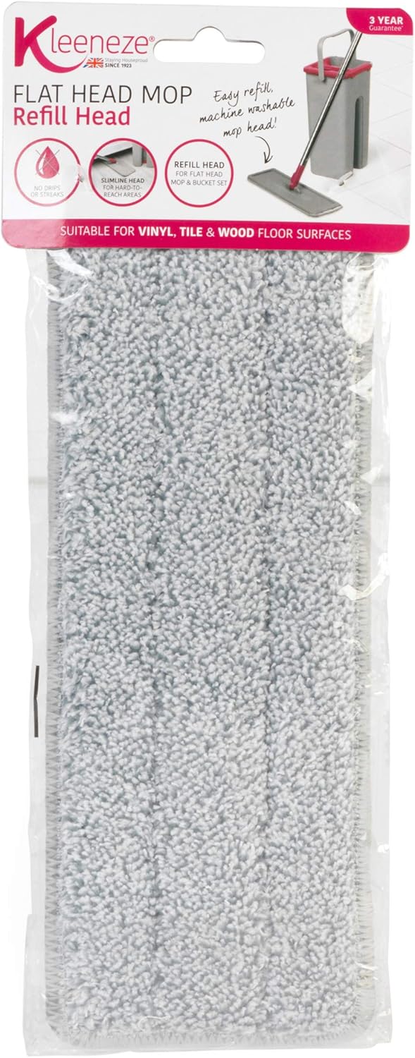 Kleeneze KL080936EU7 Refill Head for Flat Mop KL062253, No Drips or
