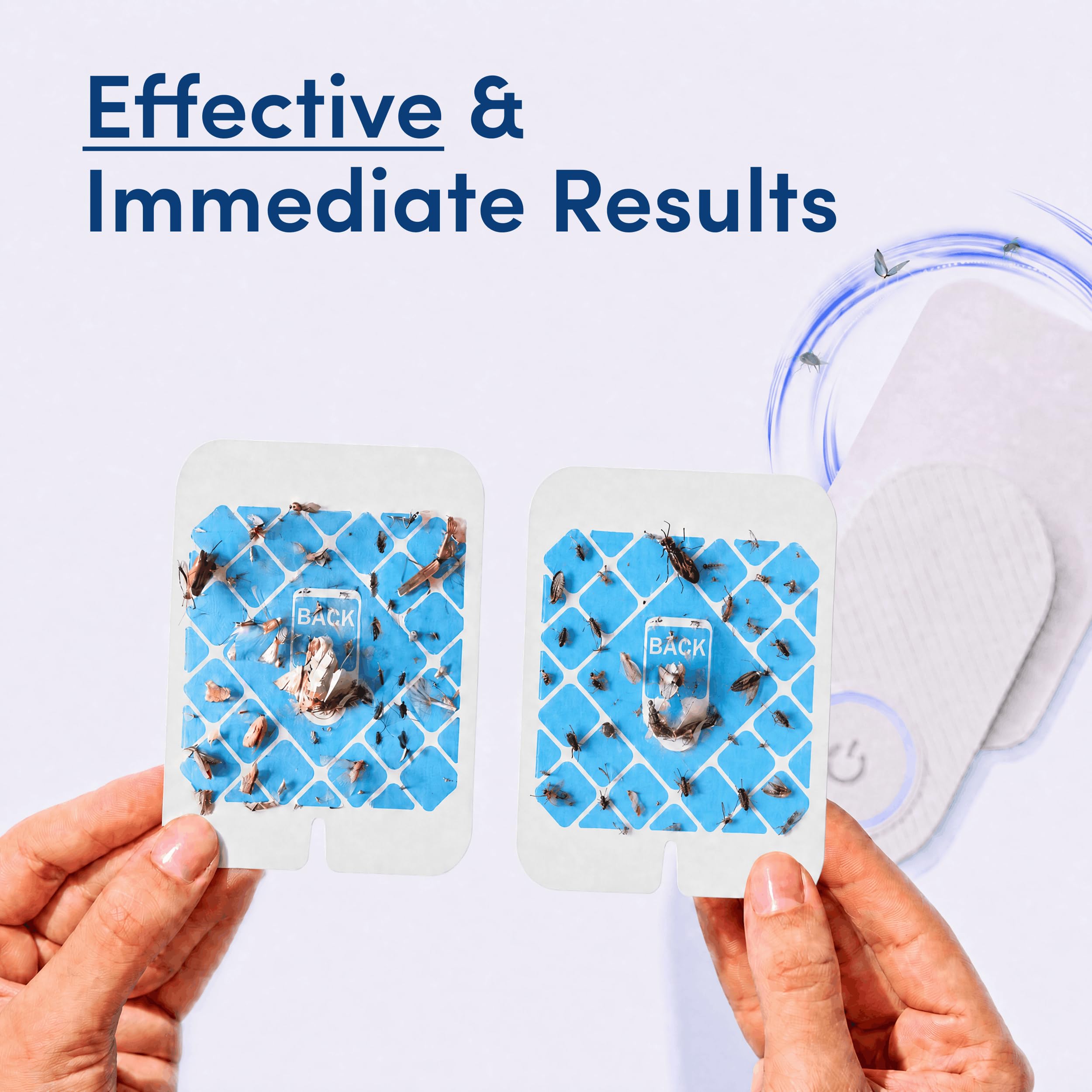 Shieldeck Trampa inteligente para insectos voladores UV para interiores (1 dispositivo + 5 almohadillas de pegamento) – Trampas para mosquitos para casa interior, trampa para moscas interiores, luz de